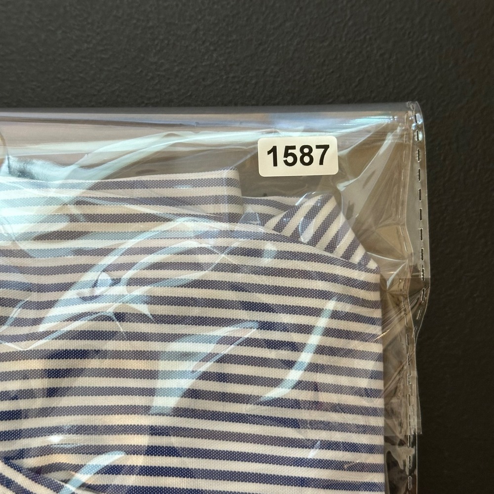 Polo Ralph Lauren Oxford Dress Shirt Men 16.5 32/33 Classic Fit Blue Striped - Picture 13 of 13